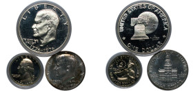 United States Federal republic 1976 Bicentennial Dollar Set (3 Lots) PF