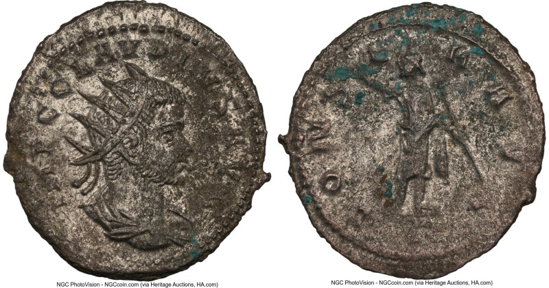 ANCIENT LOTS. Roman Imperial. Claudius II (AD 268-270). Lot of two (2) BI antoni...