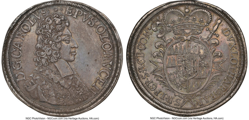 Olmutz. Karl III Josef von Lorraine Taler 1701 AU53 NGC, Kremsier mint, KM340, D...