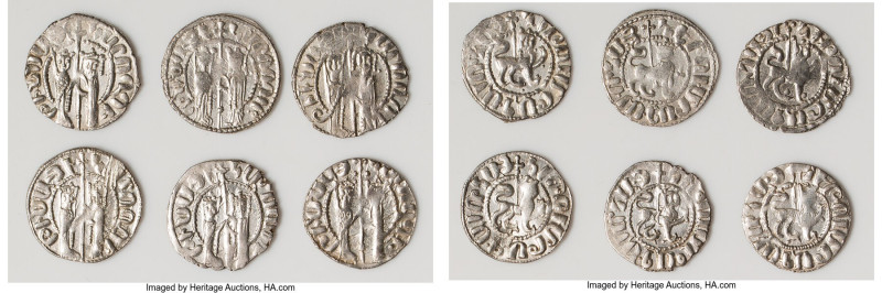 Cilician Armenia. Hetoum I 6-Piece Lot of Uncertified Trams ND (1226-1270) VF, A...