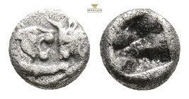 KINGS of LYDIA. Kroisos.Circa 560-546 BC.AR 1/12 Stater. Sardes mint. 0,42 g. 6,1 mm.