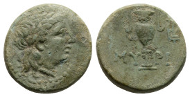 AEOLIS: Myrina.2nd-1 st century BC. Dichalkon (Bronze, 16,9 mm, 4,3 g)