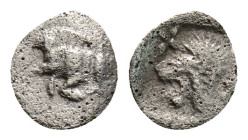 Greek
Mysia. Kyzikos circa 450-400 BC. Obol AR, 7,5 mm., 0,11 g.