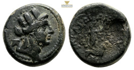 CILICIA, Tarsos (as Antiocheia), (Time of Antiochos IV of Syria, Circa 175-164 BC) AE Bronze ( 4,1 g. 15,6 mm.)