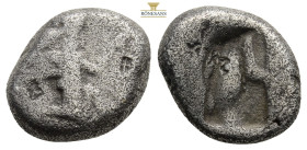 Persia, Achaemenid Empire AR Siglos. Time of Darios II. Sardes, circa 425-405 BC. 5,2 g. 16,8 mm.