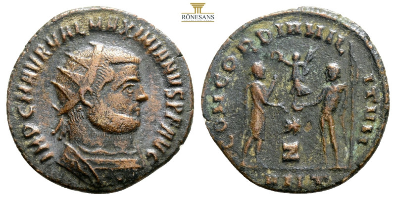 Maximianus Herculius, 286-305 AD. Radiatus. 2,7 g. 19,4 mm. Cyzicus