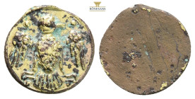 gold plated object, AE 0,98 g. 14,8 mm.