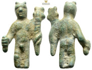 ANCIENT ROMAN BRONZE STATUETTE..Ae 10,2 g. 33,3 mm.