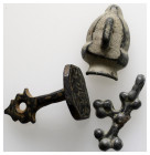 Ancient bronze figure, 3 pieces