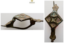 Ancient Roman bronze fibula, 3,8 g. 40 mm.