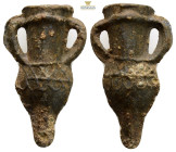 ANCIENT ROMAN LEAD AMPULLA. 22,7 g. 43,2 mm