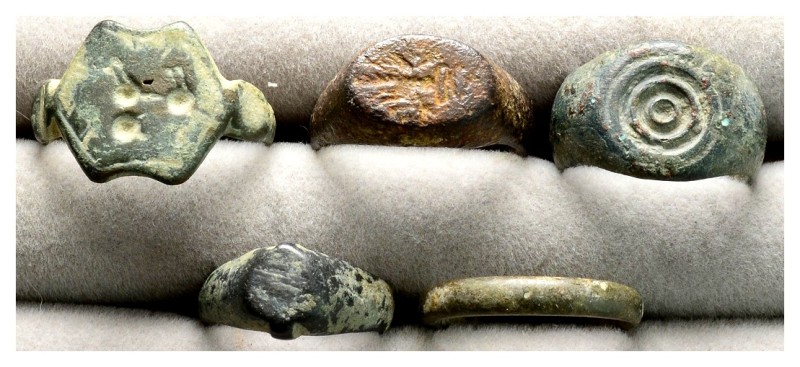 Ancient bronze ring, 5 pieces