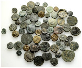 Ancient Bronze Coins, 63 Pieces, Sold As Seen, No Returns.