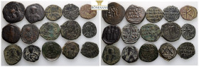 Ancient Bronze Coins, 15 Pieces, Sold As Seen, No Returns.