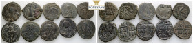 Ancient Bronze Coins, 10 Pieces, Sold As Seen, No Returns.