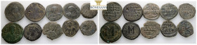 Ancient Bronze Coins, 10 Pieces, Sold As Seen, No Returns.