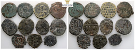 Ancient Bronze Coins, 11 Pieces, Sold As Seen, No Returns.