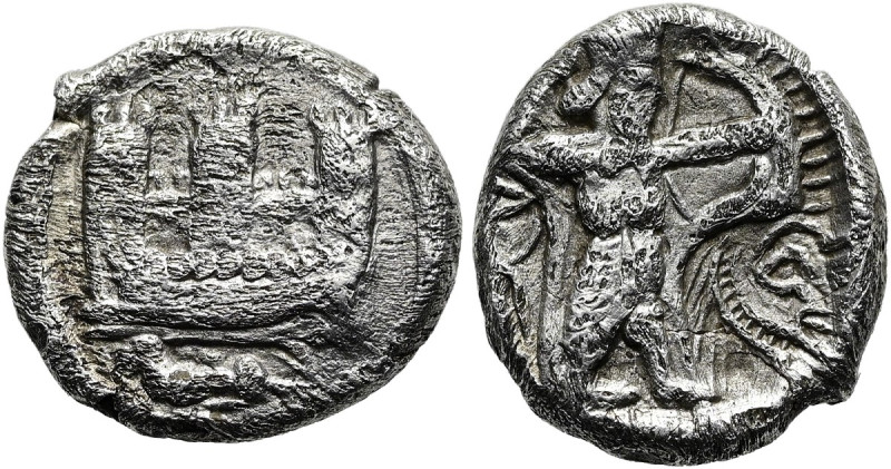 PHÖNIZIEN. SIDON Unbestimmter König. 1/16 Schekel ø 9mm (0.77g). ca. 425 - 402 v...