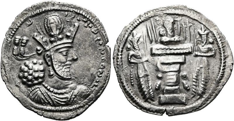 SASANIDEN. Shapur II., 309 - 379 n. Chr. Drachme ø 25mm (3.98g). Mzst.IX ("Kabul...