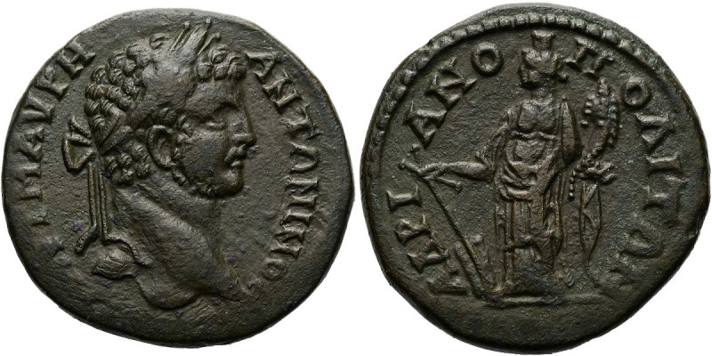 THRAKIEN. HADRIANOPOLIS Caracalla, 211 - 217 n. Chr. ø 27mm (12.02g). Vs.: AVT M...