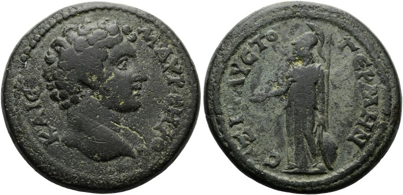 MYSIEN. GERME Marcus Aurelius Caesar, 138 - 161 n. Chr. ø 22mm (7.23g). Vs.: ΚΑΙ...