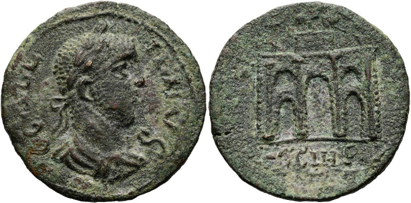 MYSIEN. PARIUM Gallienus, 253 - 268 n. Chr. ø 25mm (8.24g). Vs.: C GALLIENVS, dr...