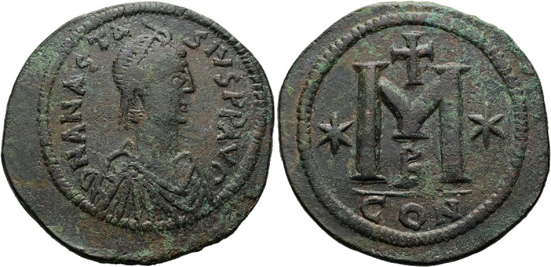 Anastasius I., 491 - 518 n. Chr. 40 Nummi ø 38mm (17.47g). 512 - 517 n. Chr. Mzs...