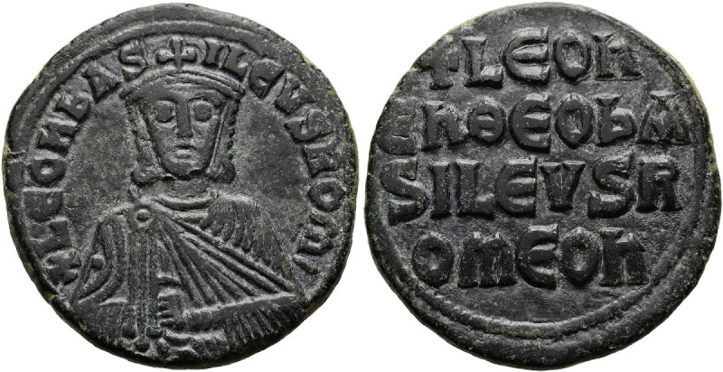 Leo VI. der Weise, 886 - 912 n. Chr. Follis ø 28mm (8.03g). Mzst.Konstantinopel....