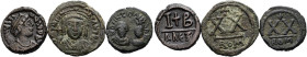 Byzanz. 6. / 7. Jh. n. Chr. 20 Nummi Tiberius Constantinus (5,54g), DOC 61b; 12 Nummi Iustin II. (4,76g) DOC 188; 20 Nummi Heraclius (3,38g), DOC 262....