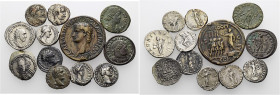 Diverses. 1. - 4. Jh. n. Chr. Denare (7), darunter Clodius Albinus (2), Drachme Parther (1), Antoninian des Trajanus Decius (1), AE des Konstantin I. ...