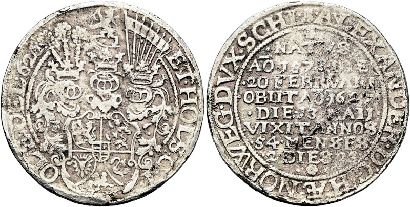 SCHLESWIG - HOLSTEIN - SONDERBURG Alexander, 1622 - 1627. Reichstaler (25.19g). ...