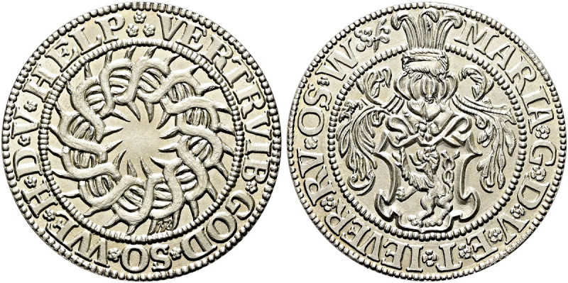 NUMISMATIK. Silbermedaille (20.14g). 1978, unsigniert. Maria von Jever, 1536 - 1...