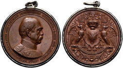 PERSONENMEDAILLEN. Bismarck, Otto Fürst von Bronzemedaille (29.74g). 1885, von K. Schwenzer. Auf seinen 70. Geburtstag und das 50. Dienstjubiläum. Uni...