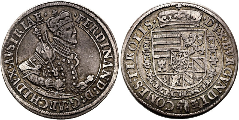 HABSBURGER BIS 1866. Erzherzog Ferdinand, 1564-1595. Reichstaler (28.20g). o.J.,...