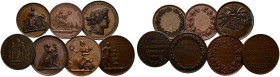 DEUTSCHLAND. Lot Bronzemedaillen, größtenteils 19. Jahrhundert, darunter Potsdam, Hamburg, Erfurt, Düsseldorf, Stuttgart und Saarburg (Lothringen). Au...