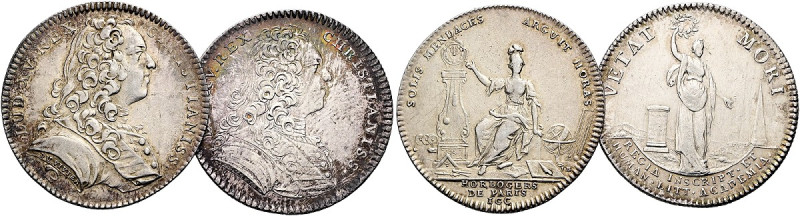 FRANKREICH. Ludwig XV., 1715 - 1774. Jeton 1 x auf die Pariser Uhrmacher, von Du...