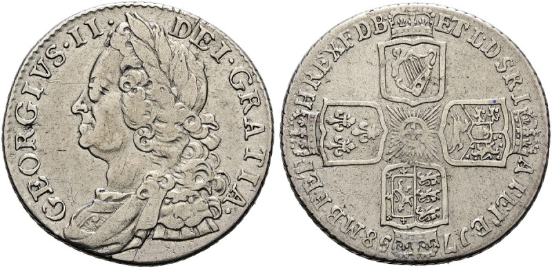 GROSSBRITANNIEN. VEREINIGTES KÖNIGREICH Georg II., 1727 - 1760. Shilling (5.85g)...