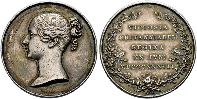 GROSSBRITANNIEN. VEREINIGTES KÖNIGREICH Viktoria, 1837 - 1901. Silbermedaille (2...