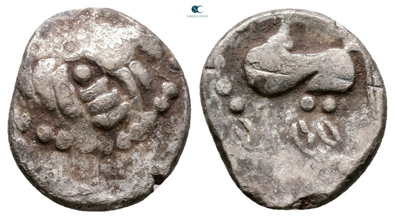 Eastern Europe. Imitation of Philip II of Macedon 200 BC. 
Drachm AR

14 mm, ...