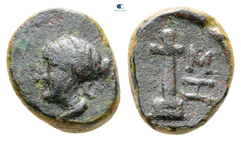 The Thracian Chersonese. Sestos circa 300 BC. 
Bronze Æ

10 mm, 1,46 g


...