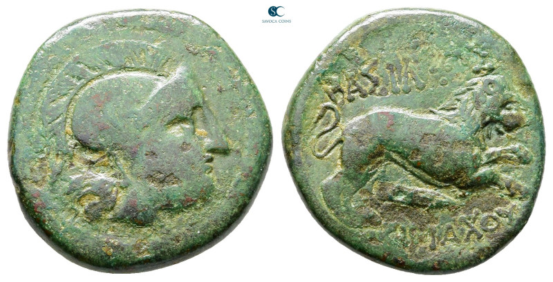 Kings of Thrace. Macedonian. Lysimachos 305-281 BC. 
Bronze Æ

20 mm, 5,67 g...