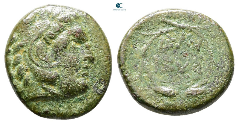 Kings of Thrace. Macedonian. Lysimachos 305-281 BC. 
Bronze Æ

14 mm, 2,43 g...