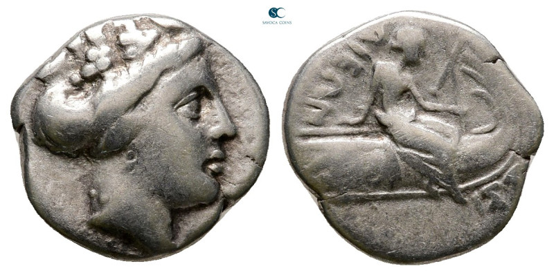Euboea. Histiaia circa 300-100 BC. 
Tetrobol AR

13 mm, 2,04 g



Nearly ...