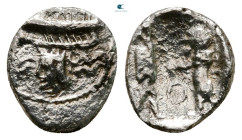 Phoenicia. Sidon. Time of Baalshallim II 401-366 BC. 1/16 Shekel AR