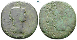 Trajan AD 98-117. Rome. Sestertius Æ