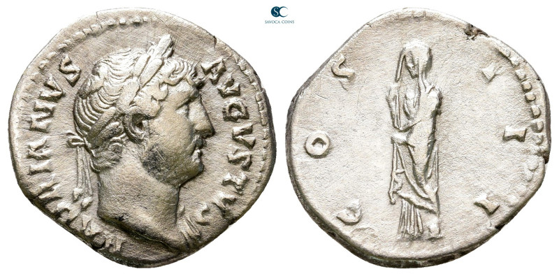 Hadrian AD 117-138. Rome
Denarius AR

18 mm, 3,03 g



Very Fine