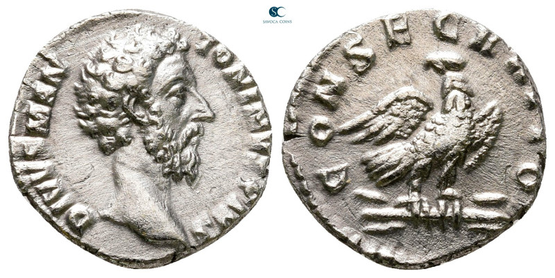 Divus Marcus Aurelius AD 180. Rome
Denarius AR

16 mm, 2,76 g



Good Ver...