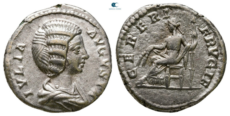 Julia Domna. Augusta AD 193-217. Rome
Denarius AR

18 mm, 3,12 g



Very ...