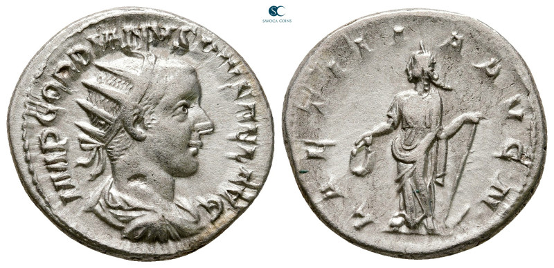 Gordian III AD 238-244. Rome
Antoninianus AR

22 mm, 4,86 g



Very Fine