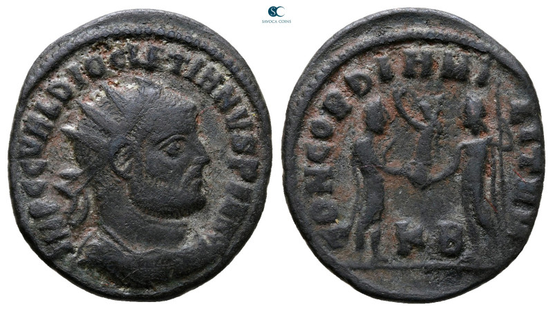 Diocletian AD 284-305. Cyzicus
Radiatus Æ

21 mm, 2,92 g



Nearly Very F...